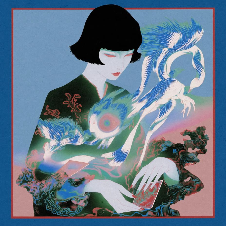 Figure reading tarot cards